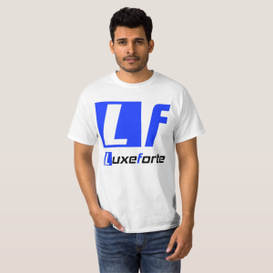 Luxeforte Stylish Design Cotton Graphic Print Round Neck Half Sleeve White Men’s T-Shirt